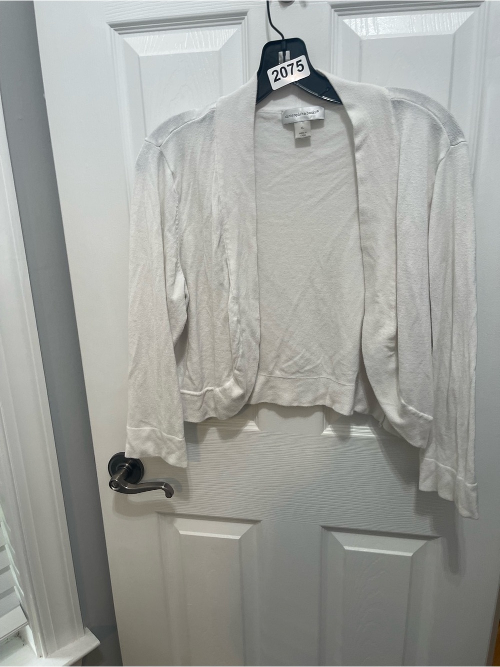 Christopher & Banks Cream Open-Front Lightweight Cardigan